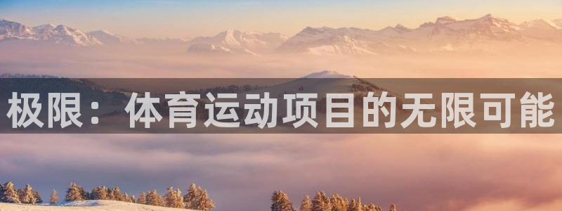 J9官网下载是干嘛的公司:极限:体育运动项目的无限可能